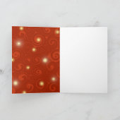 De rode en Gouden scène van de Cadeaus van Feestdagen Kaart (Binnen)