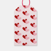 De Rode en Roze Harten Valentijnsdag Custom Cadeaulabel (Achterkant)