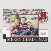 De rode en Zwarte Elegante Kaart van de Foto van (Voorkant / Achterkant)