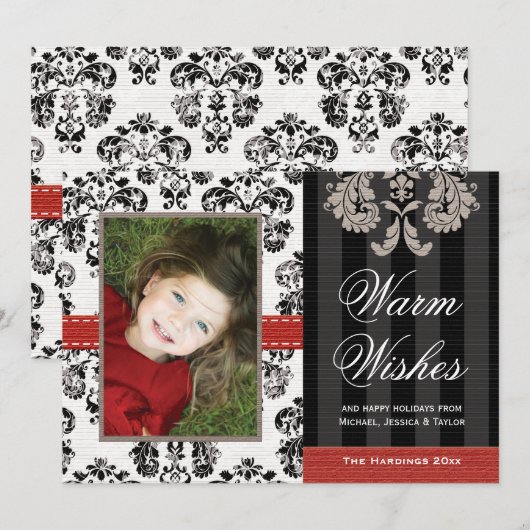 De rode en Zwarte Kaart van de Foto van de (Voorkant / Achterkant)