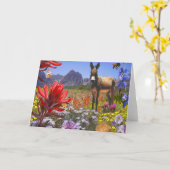 De rode fantasie van de Canion van de Rots Kaart (Gele Bloem)