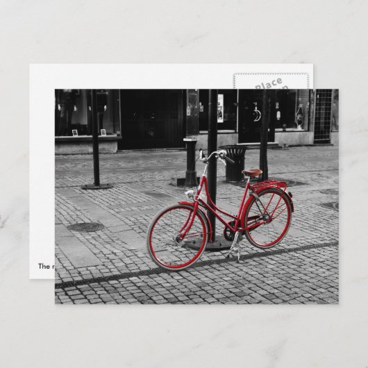 De rode fiets briefkaart (Voorkant / Achterkant)