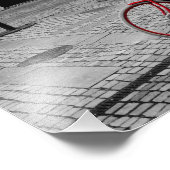 De rode fiets foto afdruk (Hoek)