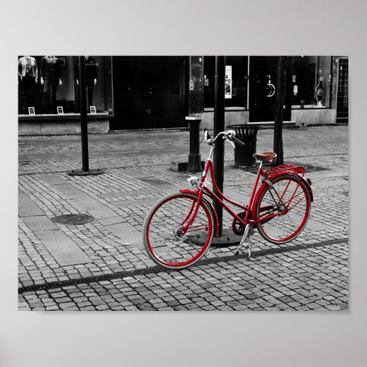 De rode fiets poster (Voorkant)