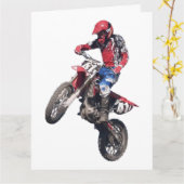 De rode Fiets van het Vuil Kaart (Gele Bloem)