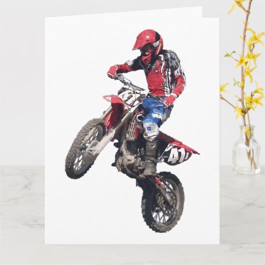 De rode Fiets van het Vuil Kaart (Gele Bloem)