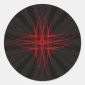 De rode ~ Fractal Sticker (Voorkant)