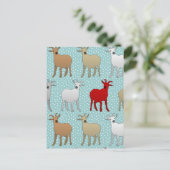 De rode geit briefkaart (Staand voorkant)