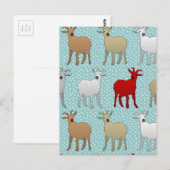 De rode geit briefkaart (Voorkant / Achterkant)