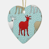 De rode geit keramisch ornament (Links)