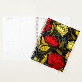 De rode & gele bloemenprint van William Morris Planner (Display)