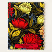 De rode & gele bloemenprint van William Morris Planner (Achterkant)