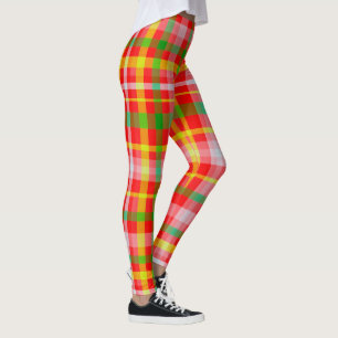 De rode Gele Roze en Groene Leggings van het