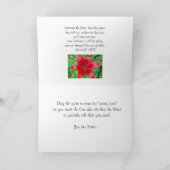 De rode Gelukkige Verjaardag van de Lelie Kaart (Binnen)