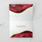 De Rode Geode van Glam met Goud | prettige Feestdagen Kaart (Binnen)