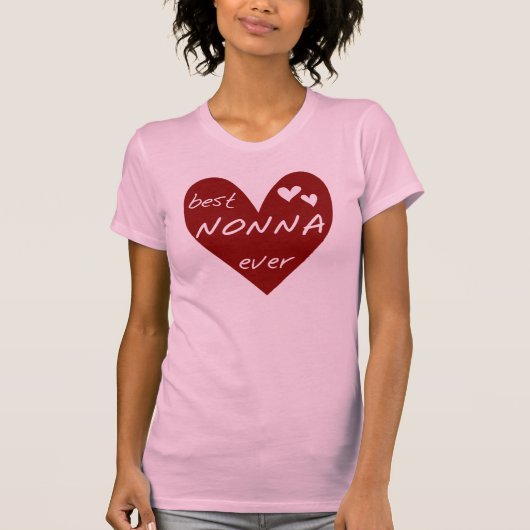 De rode giften van de T-shirts Nonna van het Hart (Voorkant)