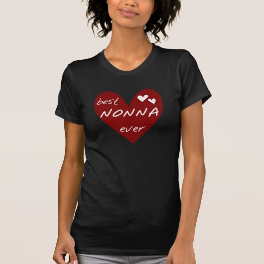 De rode giften van de T-shirts Nonna van het Hart (Voorkant)