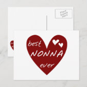 De rode giften van de T-shirts Nonna van het Hart Briefkaart (Voorkant / Achterkant)