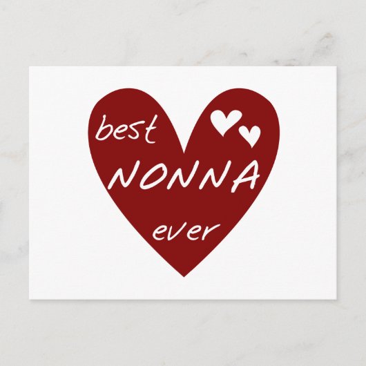De rode giften van de T-shirts Nonna van het Hart Briefkaart (Voorkant)