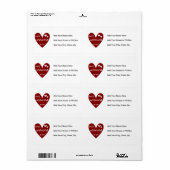 De rode giften van de T-shirts Nonna van het Hart Etiket (Full Sheet)