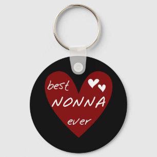 De rode giften van de T-shirts Nonna van het Hart Sleutelhanger