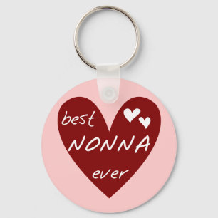 De rode giften van de T-shirts Nonna van het Hart Sleutelhanger
