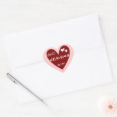 De rode Giften van de T-shirts van de Oma van het Hart Sticker (Envelop)