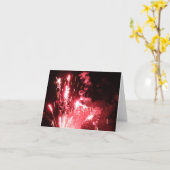 De Rode Glans" Notecard "van raketten Kaart (Gele Bloem)