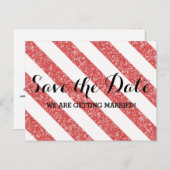 De rode Glitter Blipes sparen het Briefkaart van d (Voorkant / Achterkant)