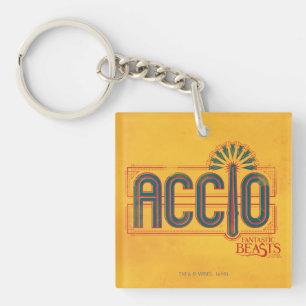 De rode Grafische Werktijd van het Art deco ACCIO Sleutelhanger