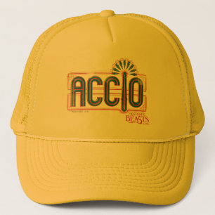 De rode Grafische Werktijd van het Art deco ACCIO Trucker Pet