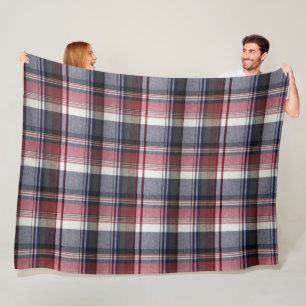 De rode Grijze Plaid van het Geruite Schotse Fleece Deken
