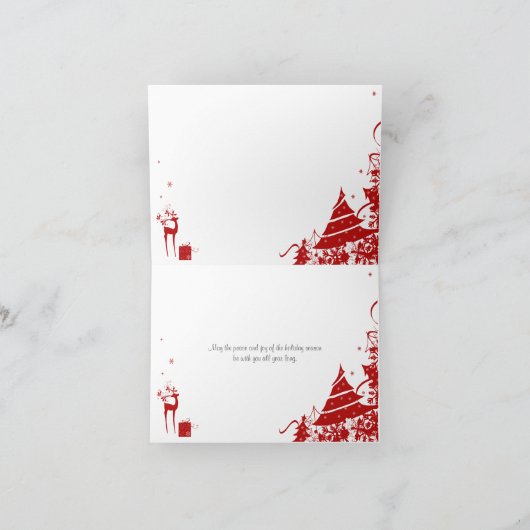 De rode, Grijze Vrolijke Kerstbomen & Kaart van (Binnen)