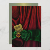 De rode Groene Partij van de Vakantie van Kerstmis Kaart (Voorkant / Achterkant)