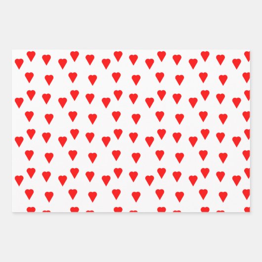 De rode groene Stippen van vandaag Hearts Christma Inpakpapier Vel (Voorkant)