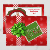 De rode, Groene, Witte Gestreepte Kaart van de (Voorkant / Achterkant)