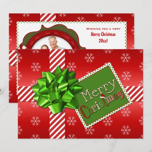 De rode, Groene, Witte Gestreepte Kaart van de (Voorkant / Achterkant)