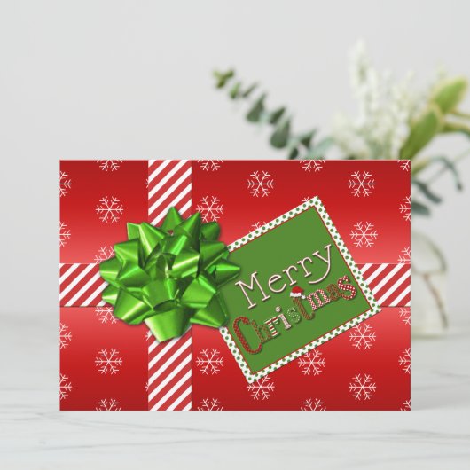 De rode, Groene, Witte Gestreepte Kaart van de (Staand voorkant)