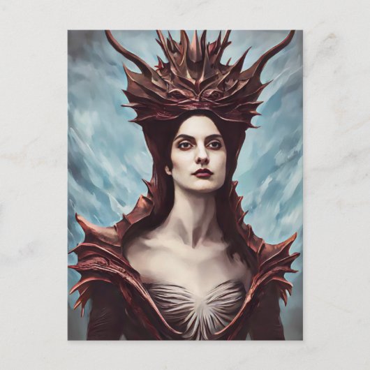 De Rode heks van de bergen fantastische kunst Briefkaart (Voorkant)