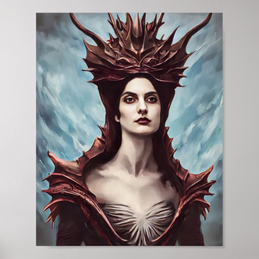 De Rode heks van de bergen fantastische kunst Poster (Voorkant)