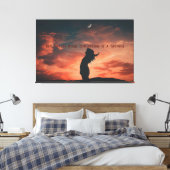 De rode hemel 's nachts is een genoegen - vrouw canvas afdruk (Insitu (Slaapkamer))