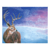 De rode herten (Cervus elaphus) Foto Afdruk (Voorkant)