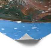 De rode herten (Cervus elaphus) Poster (Hoek)