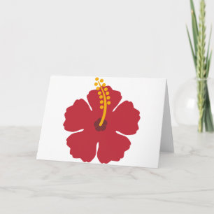 De rode hibiscusbloem kaart