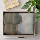 De rode houten schuur doet ons zijn dak dicht tissuepapier (Geschenk)