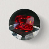 De rode Jack Ruby Ronde Button 3,2 Cm (Voorkant)
