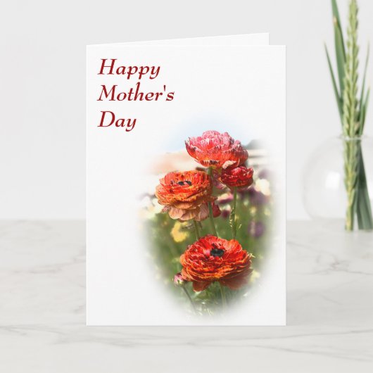 De rode Kaart van het Moederdag van Bloemen (Voorkant)