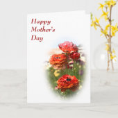 De rode Kaart van het Moederdag van Bloemen (Gele Bloem)