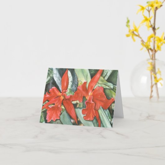 De RODE Kaart van ORCHIDEEËN (Gele Bloem)