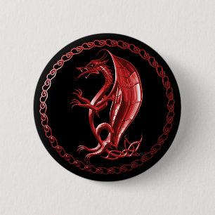 De rode Keltische Button van de Draak